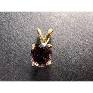 14k gold Violet purple spinel pendant
